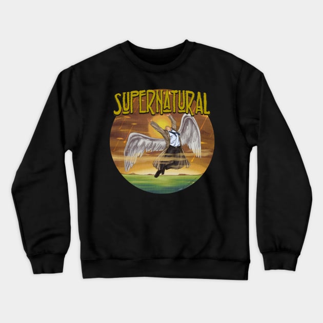 Supernatural: Castiel Fallen Crewneck Sweatshirt by Legends Studios LHVP